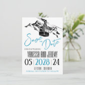 Liebe Aquamarin Save The Date (Stehend Vorderseite)