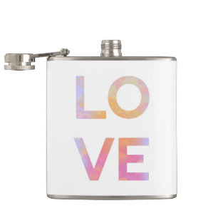 Liebe, Aquarell Flachmann