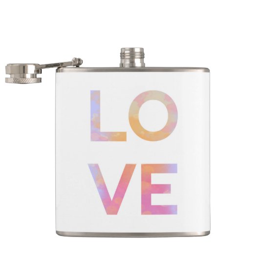 Liebe, Aquarell Flachmann (Geöffnet)