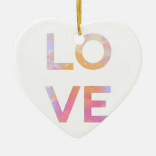 Liebe, Aquarell Keramikornament