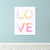 Liebe, Aquarell Leinwanddruck (Insitu (Holzboden))