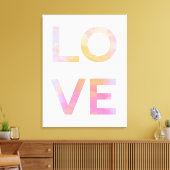 Liebe, Aquarell Leinwanddruck (Insitu (Wohnzimmer))