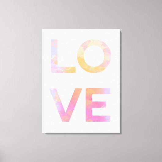 Liebe, Aquarell Leinwanddruck (Vorderseite)