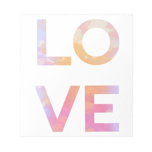 Liebe, Aquarell Notizblock (Vorderseite)