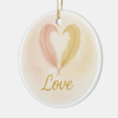 „Liebe“ Aquarell-Ornament Keramik Ornament (Links)