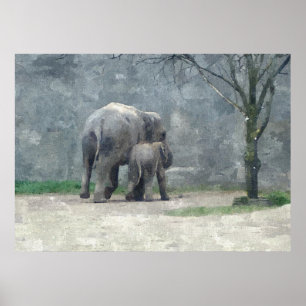 Liebe-Aquarell-Poster Poster