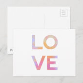 Liebe, Aquarell Postkarte (Vorne/Hinten)