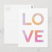 Liebe, Aquarell Postkarte (Vorne/Hinten)