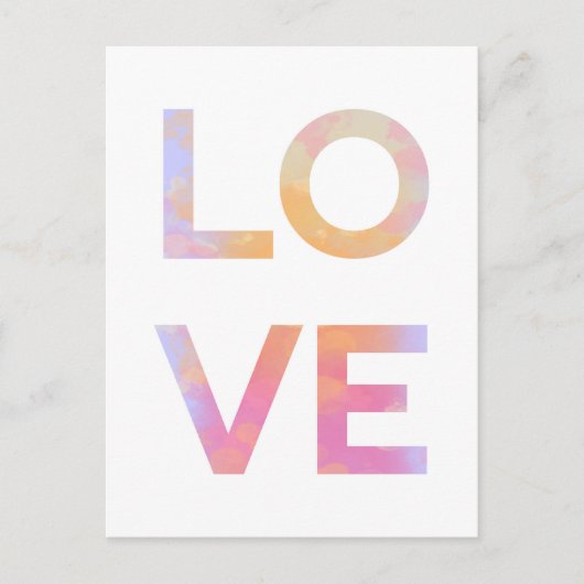 Liebe, Aquarell Postkarte (Vorderseite)