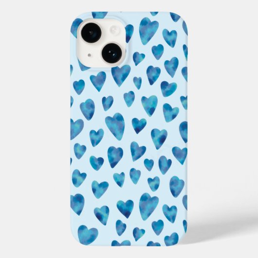 Liebe, Aquarellblau Case-Mate iPhone Hülle (Rückseite)