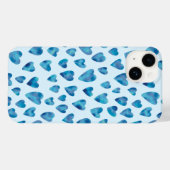 Liebe, Aquarellblau Case-Mate iPhone Hülle (Rückseite (Horizontal))