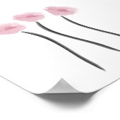 Liebe Aquarellfarben Anemonen Blume Poster (Ecke)