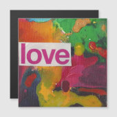 Liebe Aquarellkollage Magnetkarte (Vorne/Hinten)