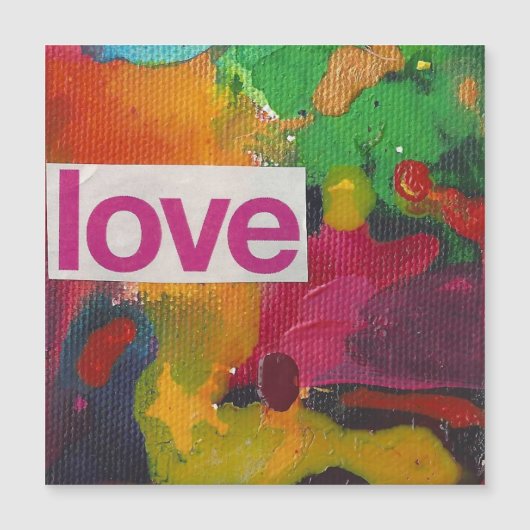 Liebe Aquarellkollage Magnetkarte (Vorderseite)