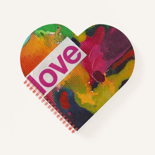 Liebe Aquarellkollage Notizblock (Vorderseite)