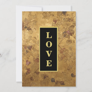 *~ LIEBE AR66 UAWG QR Elegant Gold Wedding Einladung