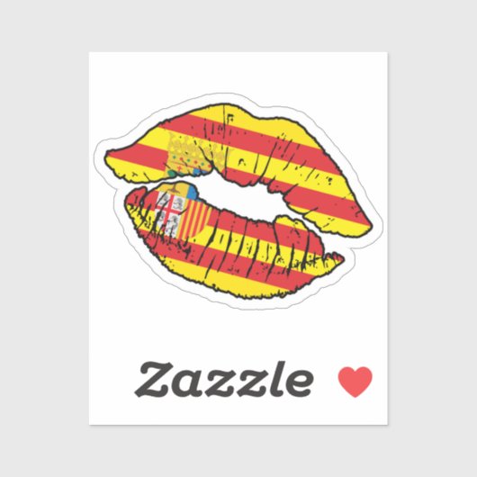 Liebe Aragon Aragonese Lipstick Aufkleber (Blatt)