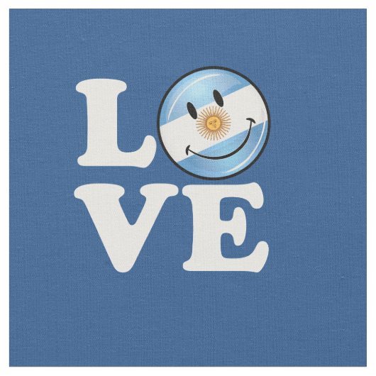 Liebe Argentinien Stoff (Nahaufnahme)