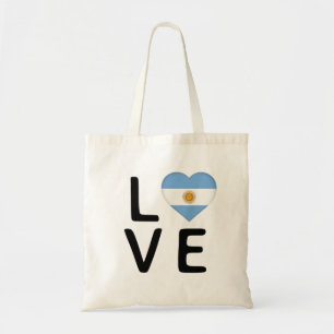 Liebe - argentinische Flagge Tragetasche