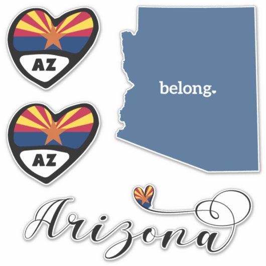 Liebe Arizona 3 Verschiedene Designs, Aufkleber Di (Vorderseite)