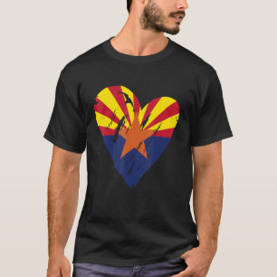 Liebe Arizona Staat Retro Herzenflagge T-Shirt