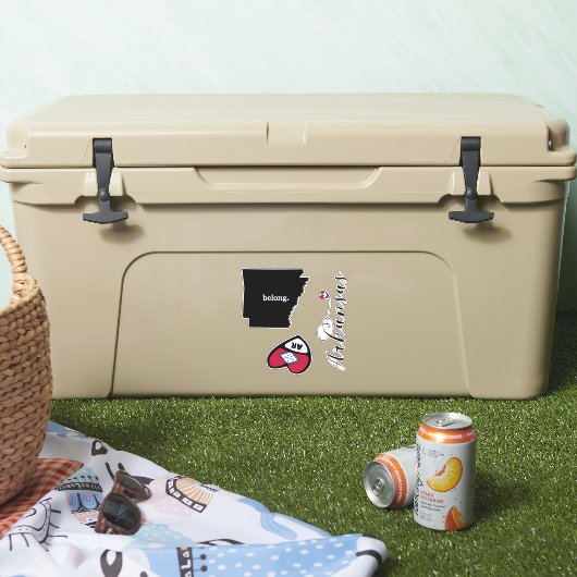 Liebe Arkansas, 3 verschiedene Designs, Die schnei Aufkleber (Kühler)