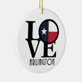 LIEBE arlington Texas Keramik Ornament (Rechts)