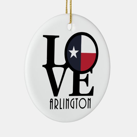 LIEBE arlington Texas Keramik Ornament (Rechts)