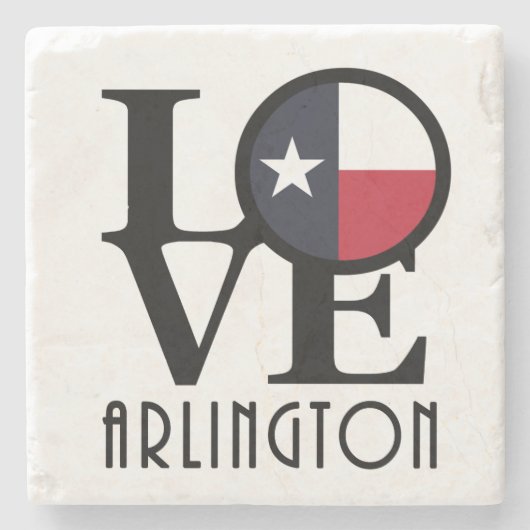 LIEBE Arlington Texas Steinuntersetzer (Vorderseite)