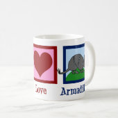 Liebe Armadillos Kaffeetasse (VorderseiteRechts)