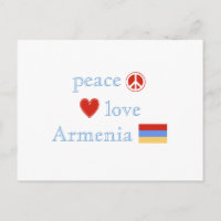 Liebe Armenien Herz und armenische Flagge