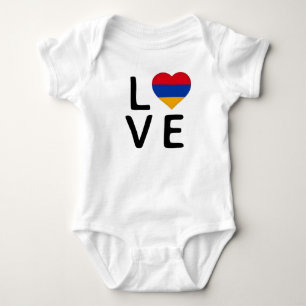 Liebe - armenische Flagge Baby Strampler