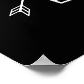 Liebe Arrow Black and White Poster Wand Kunst (Ecke)