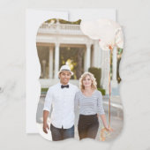 Liebe Arrow & Hearts Whimsical Foto Save the Date (Rückseite)