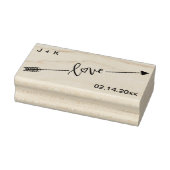 Liebe Arrow Initials und Datum Gummistempel (Stempel)