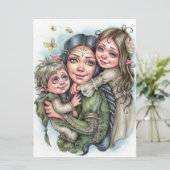 Liebe Art Card Fantasy Elf Family (Stehend Vorderseite)
