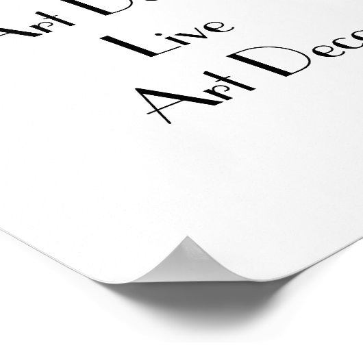 Liebe Art Deco Typografie Poster (Ecke)