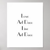 Liebe Art Deco Typografie Poster (Vorne)