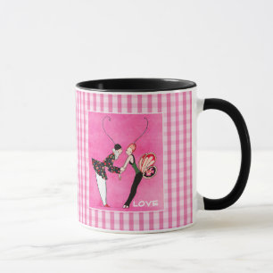  Liebe. Art Deco Valentine's Day Tasse