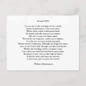 Liebe Art-Liebe Gedicht 6 Postkarte (Vorderseite)