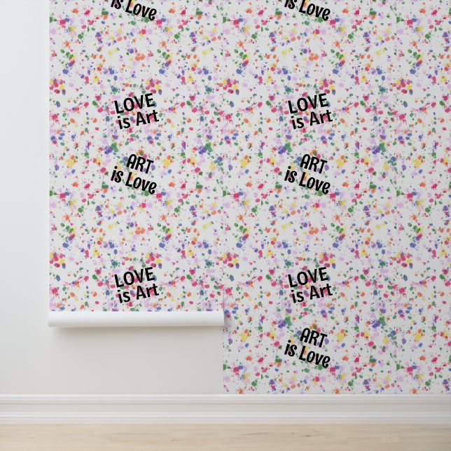 Liebe Art Paint Spritzer Watercolor Tapete (Anwendung)
