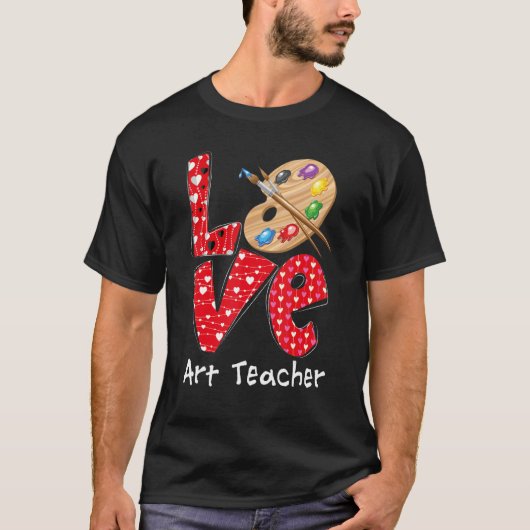 Liebe Art Teacher Herzlich willkommen T-Shirt (Vorderseite)