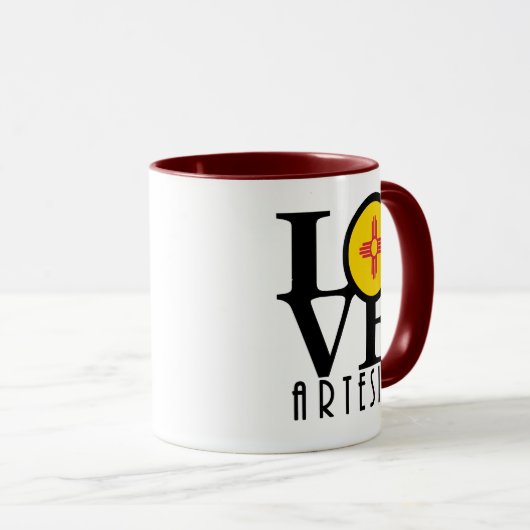 LIEBE Artesia 11oz Tasse (VorderseiteRechts)