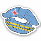 Liebe Aruba Aruban Lipstick Aufkleber (Vorderseite)