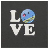 Liebe-Aruba-Insel-Stolz Stoff (Nahaufnahme)