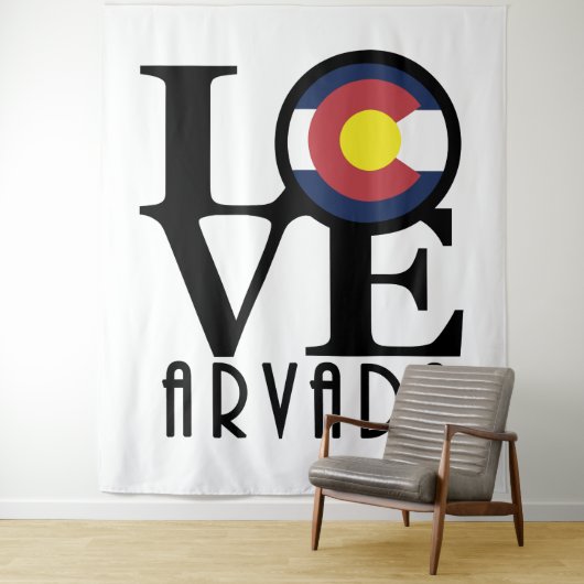 LIEBE Arvada Colorado Wandteppich (Beispiel)