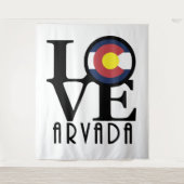 LIEBE Arvada Colorado Wandteppich (Vorderseite)