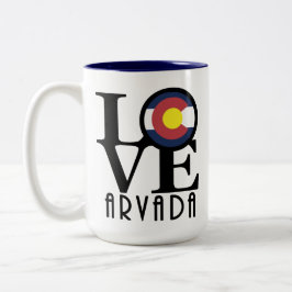 LIEBE Arvada Colorado Zweifarbige Tasse