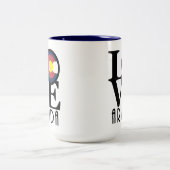 LIEBE Arvada Colorado Zweifarbige Tasse (Mittel)