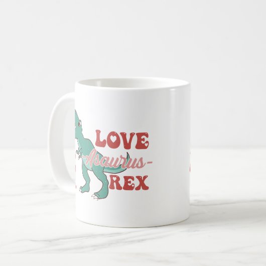 Liebe-Asaurus Rex Funny Kaffeetasse (Vorderseite Links)
